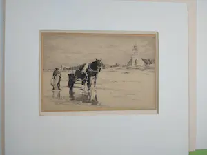 Maarten Langbroek - Garnalenvisser op het strand kopen? Bied vanaf 25!