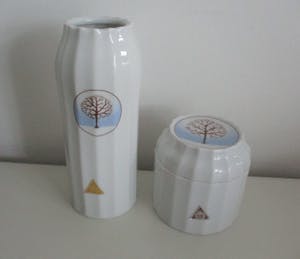 Royal Dux - porseleinen set van vaas en dekselpotje kopen? Bied vanaf 30!