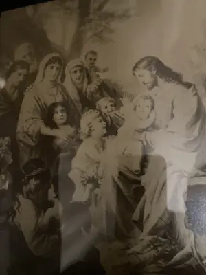 Niet of onleesbaar gesigneerd - Albuminedruk “laat de kindertjes tot mij komen” kopen? Bied vanaf 1!