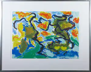 Jan Commandeur - Litho, Zonder titel - Ingelijst vendu pour 50€ !