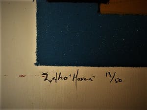 Wim Motz - Lithografie "Haven Rotterdam met tanker" en unica (8ex) Houtsnede "stilleven" kopen? Bied vanaf 29!