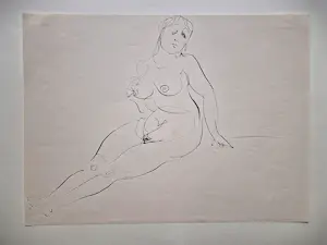 Tonny Kristians - Jaren 30 oost-Indische INKT tekening "zittend vrouwelijk naakt" kopen? Bied vanaf 39!