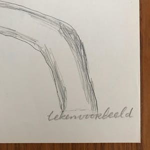 Reinier Lucassen - Lithografie - Gesigneerd - "Tekenvoorbeeld" - 1966 - 22/50 kopen? Bied vanaf 45!