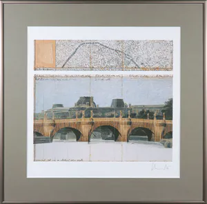 Christo - Handgesigneerd exemplaar The Pont Neuf Wrapped met stofmonster - Ingelijst (Groot) kopen? Bied vanaf 1!