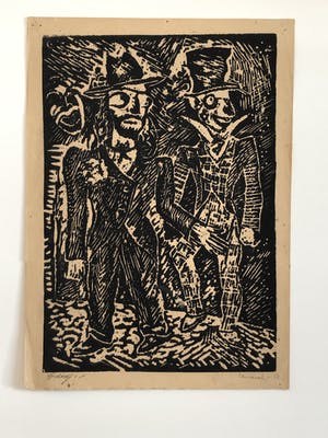 Herman Bieling - Vier houtsneden kopen? Bied vanaf 40!