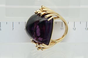 1262 - Vintage Falcinelli Italië goud & diamanten Ring met grote Amethist kopen? Bied vanaf 1180!