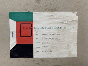 Eugene Brands - kleurrijke gouache - 'Vrouw in fauteuil' - 1974 kopen? Bied vanaf 1900!