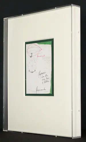 Panamarenko - Gesigneerd, Uitnodiging „Panamarenko-Papaver-Luchtschipbouw” in plexi case kopen? Bied vanaf 590!