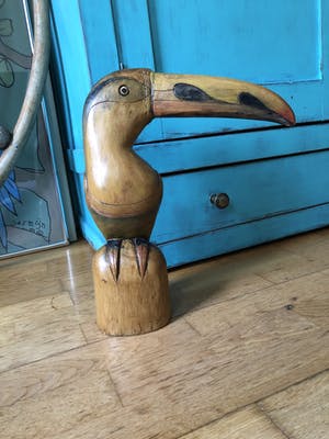 Curiosa - Unieke oude handgemaakte balsa houten toekan kopen? Bied vanaf 1!