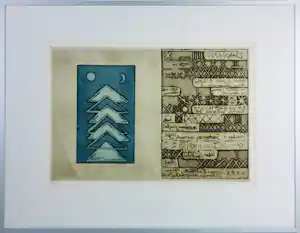 Buy Jan Montyn - Ets, Vietnam Graffito - Ingelijst? Bid from 70!
