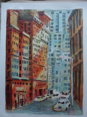 Jeroen Hermkens - Litho New York Vanderbilt Avenue 1995 kopen? Bied vanaf 80!