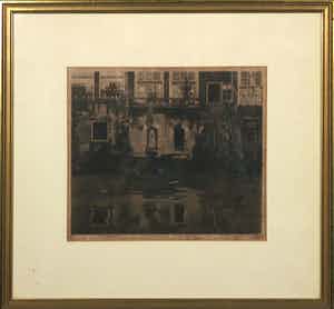 Willem Witsen - Ets, Zonder titel - Ingelijst verkocht voor € 1!