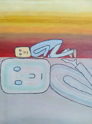 Niet of onleesbaar gesigneerd - JHG; 'Is daar iemand?' kopen? Bied vanaf 1!