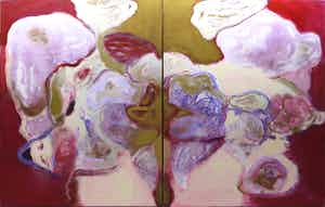 Bert Braam - Acryl op doek, Tweeluik, Dreamland - Zeer groot! verkocht voor € 600!