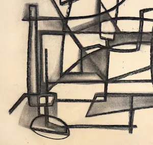 Silvin Bronkart - Hochwertige abstrakte Komposition aus dem Jahr 1949 kopen? Bied vanaf 550!