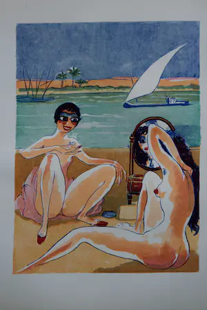 Kees van Dongen - Houtgravure - La Terrasse sur le Nil kopen? Bied vanaf 50!