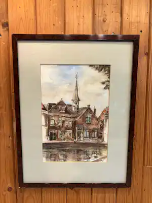 Buy Henk Hilterman - Stadsgezicht kolksluis spaarndam? Bid from 50!