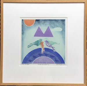 Ries Kleijnen - Ets aquatint, Een huis vol vogels, gesigneerd en ingelijst kopen? Bied vanaf 85!