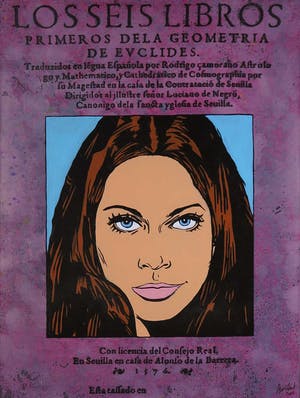 Jan Bollaert - Gemengde techniek op board, Euclidian Girl kopen? Bied vanaf 60!