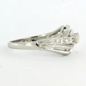 14k witgouden ring bezet met briljant en single cut geslepen diamant tot. 0.35ct kaufen? Bieten Sie von 625!