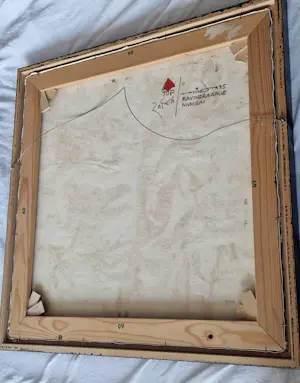 Ravindra Salve - Mumbai India - Zeer pasteus geschilderd olieverf op doek - abstract - gesigneerd kopen? Bied vanaf 186!