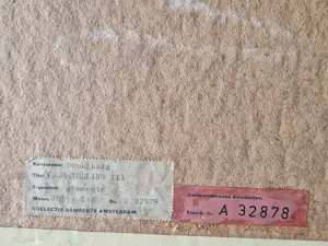 Henk Huig - 1969 -grote abstracte gemengde techniek - Voorstelling III - in originele lijst kopen? Bied vanaf 68!