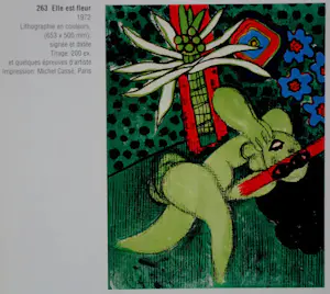 Corneille - Ingelijste litho: Elle est fleur - 1972 kopen? Bied vanaf 375!