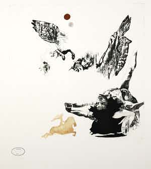 Gerti Bierenbroodspot - Ets, Gevallen engel verkocht voor € 50!