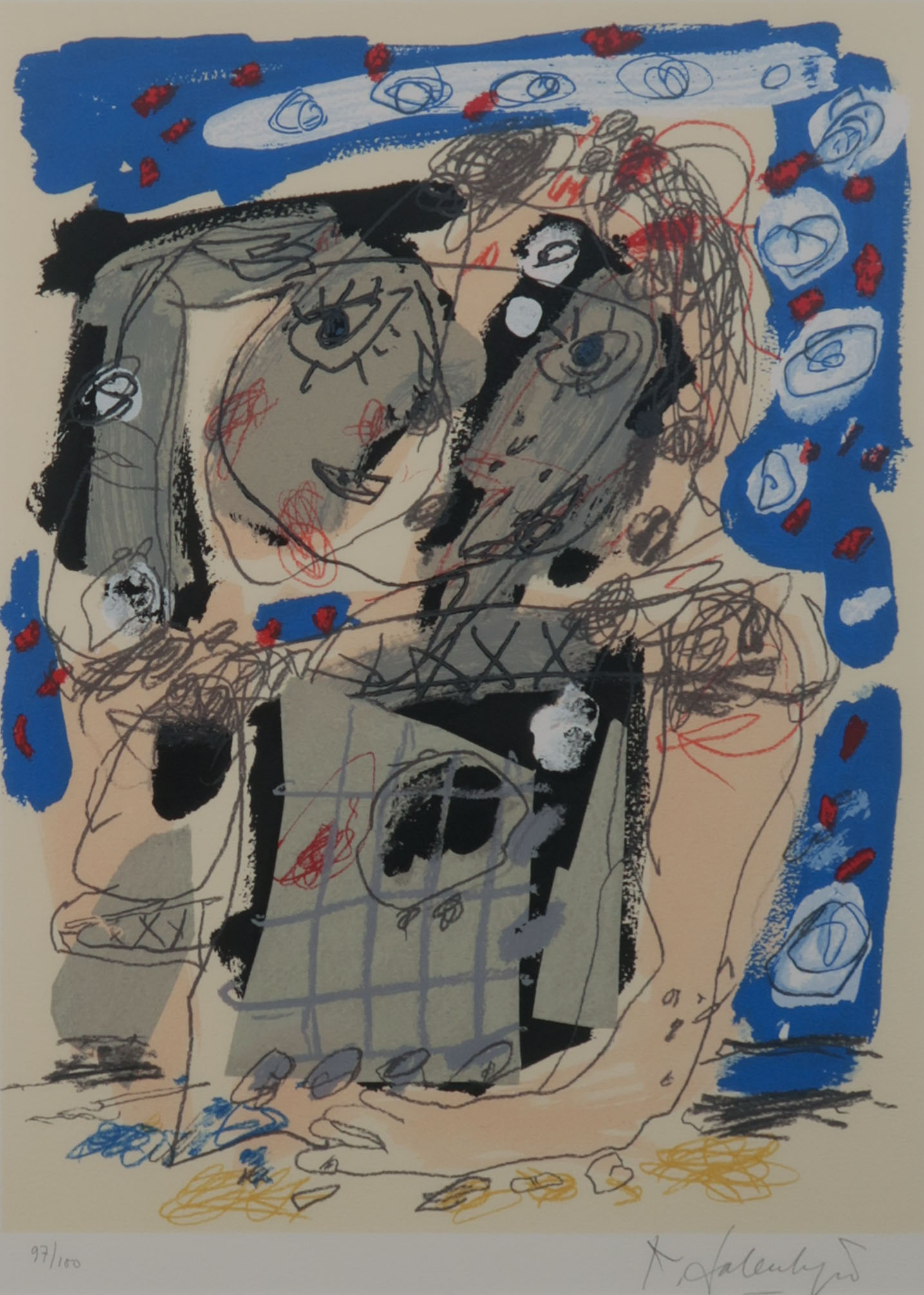 Kees Salentijn - Zeefdruk, Vestidos - Ingelijst kopen? Bied vanaf 50!