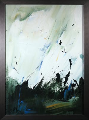 Wijm Bos - Acryl op paneel, Landschap 1 - Ingelijst (Groot) kopen? Bied vanaf 70!