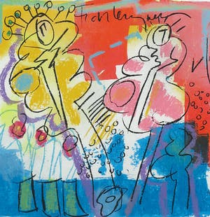 Frank Lengvenius - Zeefdruk, Zonder titel - Ingelijst kopen? Bied vanaf 1!