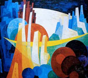 Frits Vogel - Zeefdruk: Geometrische compositie (laatste exemplaar!) verkocht voor € 40!