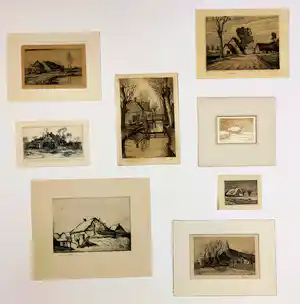 Herman Heuff - Lot van 8 boederijen prenten van diverse kunstenaars. vendu pour 45€ !