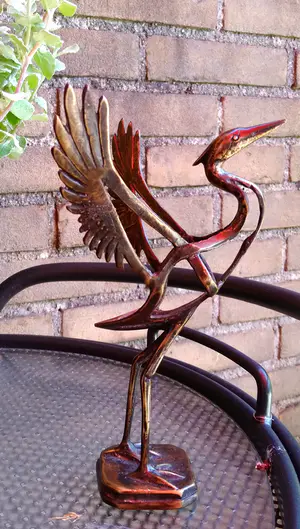 Brons (Onbekend) - opstijgende reiger, brons, abstract kopen? Bied vanaf 69!