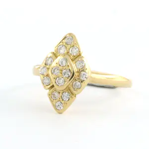 18k gouden ring bezet met briljant geslepen diamant 0.32 ct - rm 16 kopen? Bied vanaf 300!