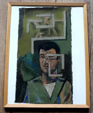 Jasper Krabbé - Pastel: Zelfportret - 2000 (zeer sterk in prijs verlaagd!) kopen? Bied vanaf 395!