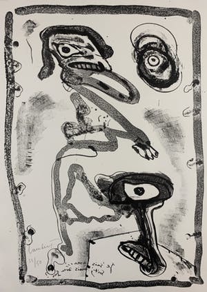 Lucebert - Grote kleurenlitho - zonder titel - 1988 (Kleine oplage) kopen? Bied vanaf 300!