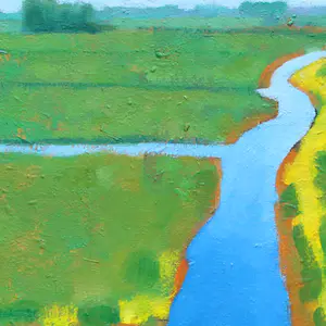 Willem Visser - Polderlandschap langs de Enkele Wiericke kopen? Bied vanaf 90!