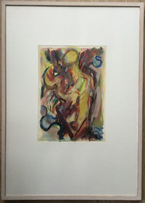 Wim Drion - acrylverf op papier (1987) - mooi ingelijst kopen? Bied vanaf 75!