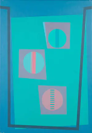 Eefje Bettman - Acryl op doek, Abstract-geometrische voorstelling - Ingelijst kopen? Bied vanaf 50!