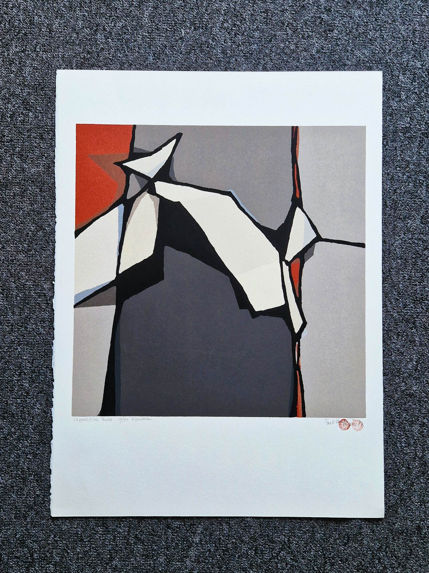 Fon Klement - Grote boardsnede "l'apparitino rouge" beperkte oplage (90) - nieuwstaat kopen? Bied vanaf 68!