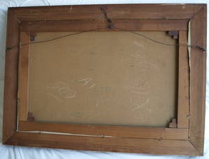 Andries Verleur - Groot olieverfschilderij, Landschap met schaapskooi – ingelijst – 1917 kopen? Bied vanaf 1!