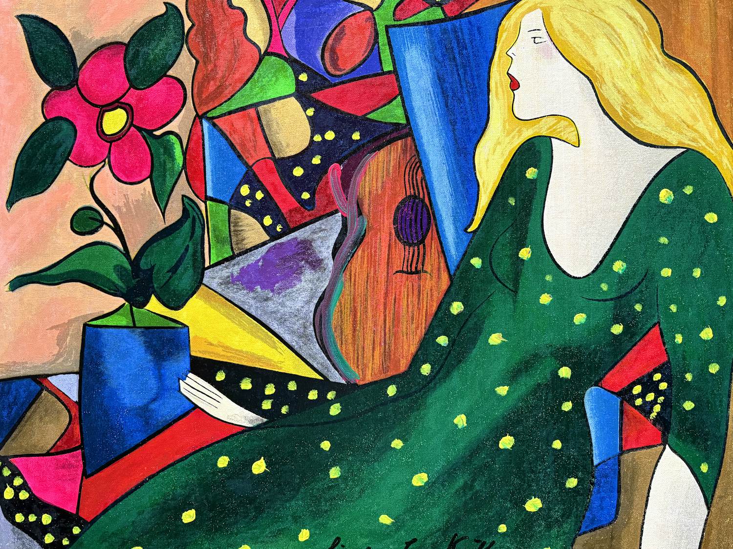 Linda Le Kinff - **handsignierte Originalgraphik auf Leinwand** kopen? Bied vanaf 250!