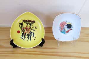 Firma Regout & Co - Kwatta bordje ontwerp Wim Visser + Fifties Gouda Platelen bordje verkocht voor € 10!