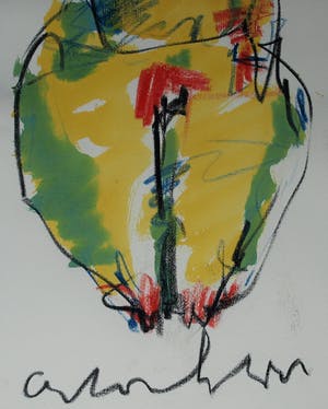 Anton Heyboer - Pastel & acryl, Moeder en kind – ca. 1985 – 70 x 50 cm kopen? Bied vanaf 1!