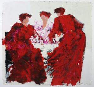 Wil Willemsen - Zeefdruk, Conversation - Ingelijst (Groot) kopen? Bied vanaf 35!