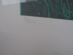 Hans Bertrand - Bijzondere relief Litho - zonder titel - gesigneerd - kopen? Bied vanaf 19!