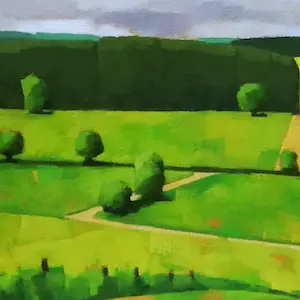 Willem Visser - Eifellandschap met velden kopen? Bied vanaf 165!