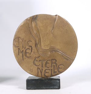 Pieter Moerenhout - Bronzen penning, Enigme êternelle (Groot) kopen? Bied vanaf 150!