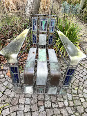 Cor de Ree - Tafel en feutuille van staal, glas-en-lood en koper kopen? Bied vanaf 800!